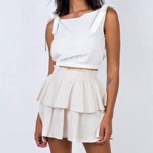 Beige princess polly ruffle skirt